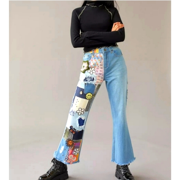 Urban Outfitters BDG High Waisted Flare Jeans - Indigo Craft Size 25 EUC - Picture 1 of 6